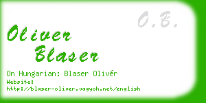 oliver blaser business card